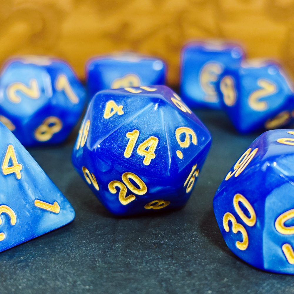 Board Game Dnd - 7Pcs Bright Lemon Yellow Pearl Swirl