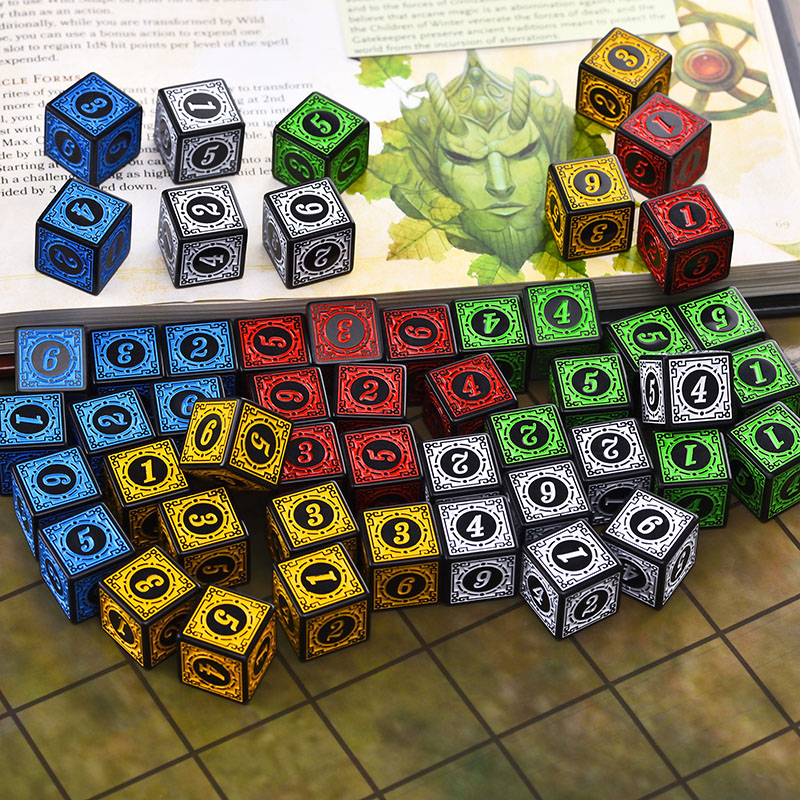 Board Game Viral - 10PCS/Set Acrylic Dice Set D6 Carved