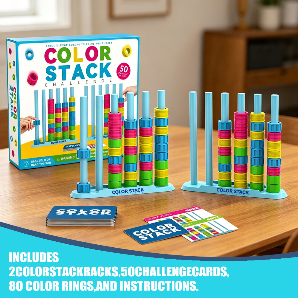 Color Stack Challenge A Fast-P - Board Game Quick ulasan dan harga
