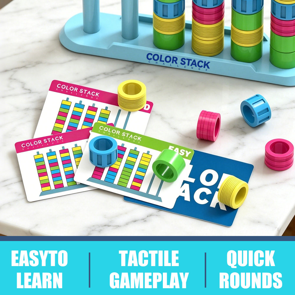 Color Stack Challenge A Fast-P - Board Game Quick ulasan dan harga