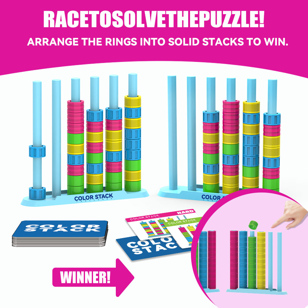 Color Stack Challenge A Fast-P - Board Game Quick ulasan dan harga