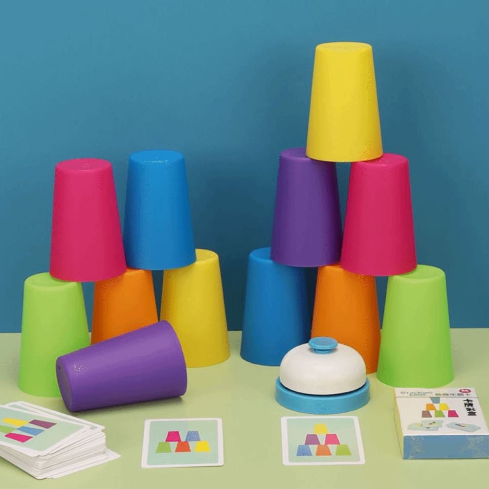 Color Learning Stacking Cup Ga - Board Game Quick ulasan dan harga