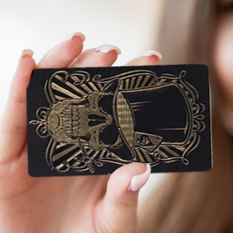 Black Playing Cards Deck Skull - Board Game Viral ulasan dan harga