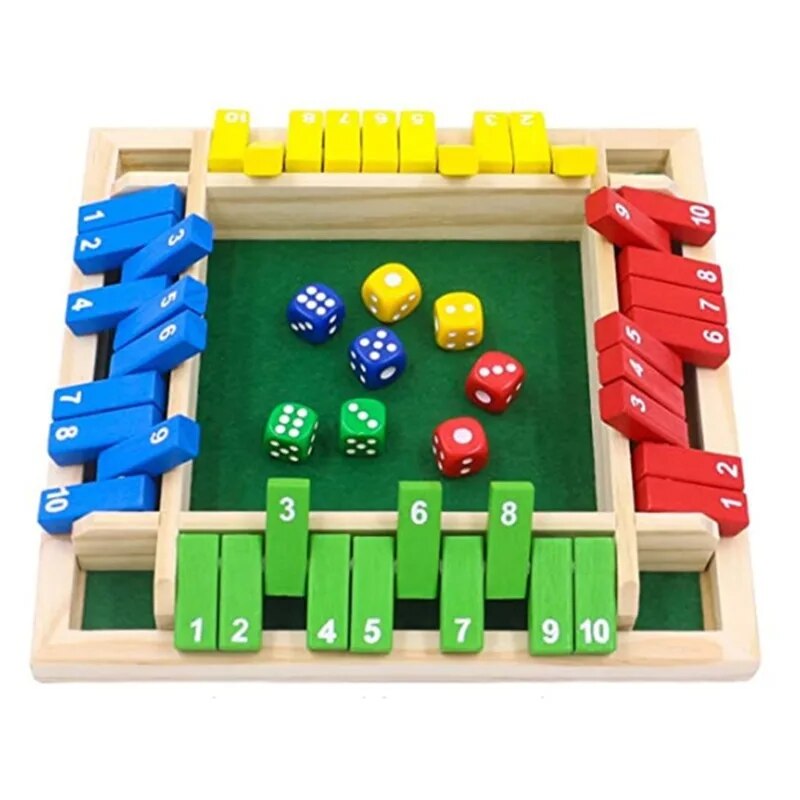 Wooden Dice Board Game Shut Th - Board Game Dnd ulasan dan harga