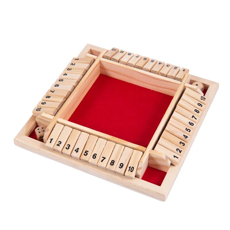 Wooden Dice Board Game Shut Th - Board Game Dnd ulasan dan harga
