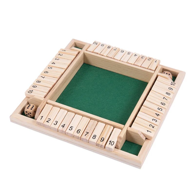 Wooden Dice Board Game Shut Th - Board Game Dnd ulasan dan harga
